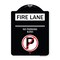 Signmission Fire Lane No Parking $250 Fine W/ No Parking Heavy-Gauge Aluminum Sign, 24" x 18", BW-1824-24014 A-DES-BW-1824-24014 - alternate 1